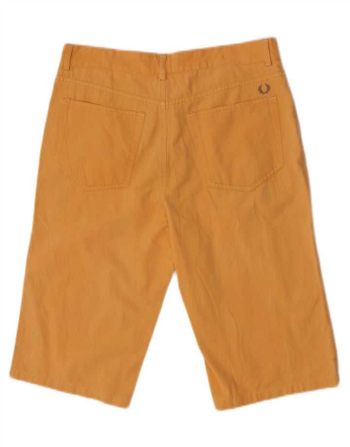 Fred Perry Short décontracté pour homme IT 46 Small W32 en coton jaune