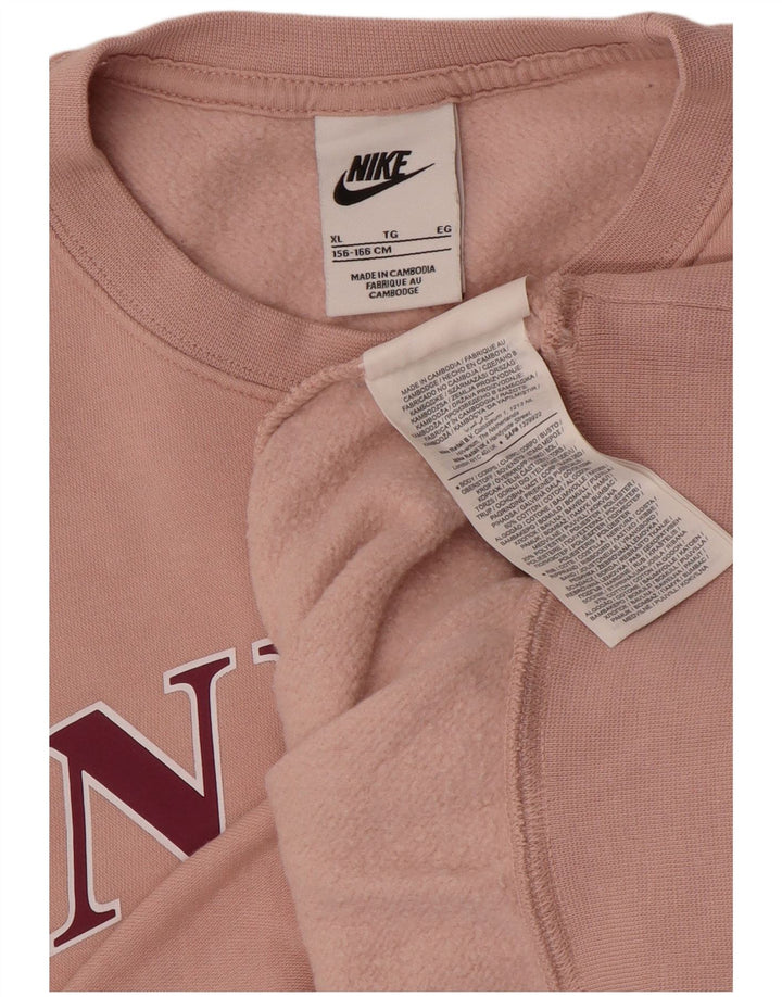 NIKE Pull-over surdimensionné graphique pour fille 13-14 ans XL Rose Coton