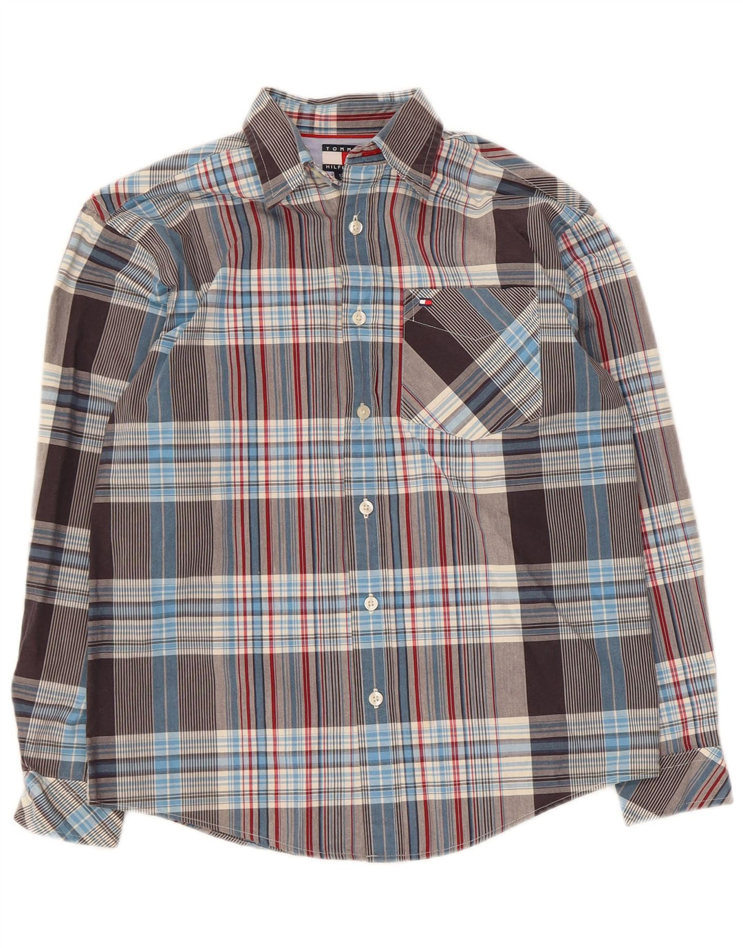 Tommy Hilfiger Chemise Garçon 11-12 ans Moyen Multicolore Plaid Coton