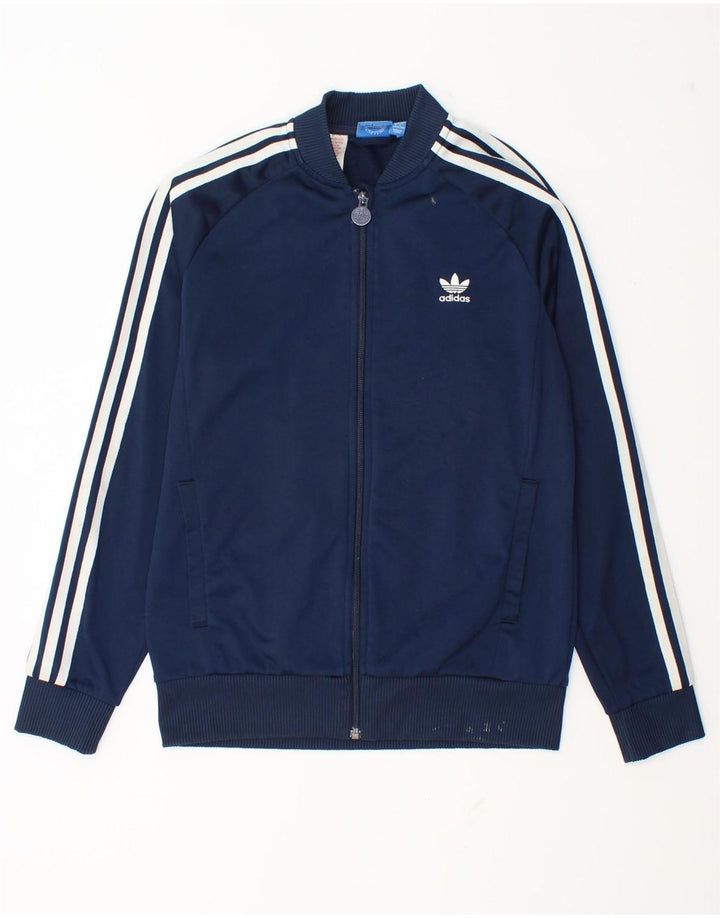 Veste de survêtement Adidas Garçon 13-14 ans Bleu Marine Polyester