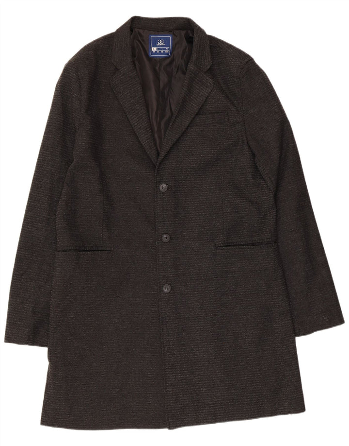 vintage Mens Overcoat UK 40 Grand Coton Gris