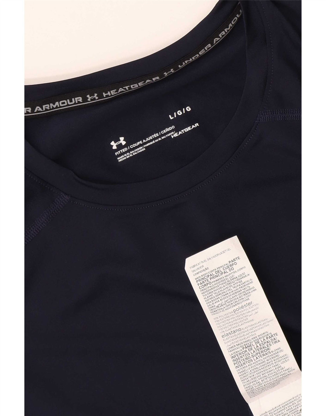 Under Armour Heat Gear T-Shirt Haut Homme Bleu Marine Polyester