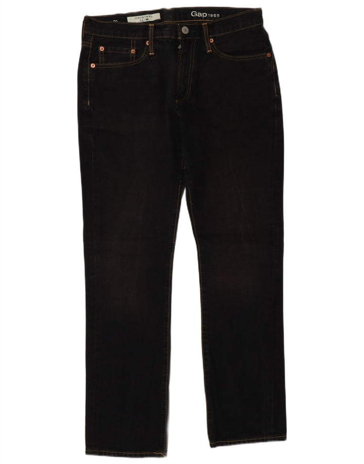 Jean Slim Femme Gap W30 L30 Bleu Marine Coton