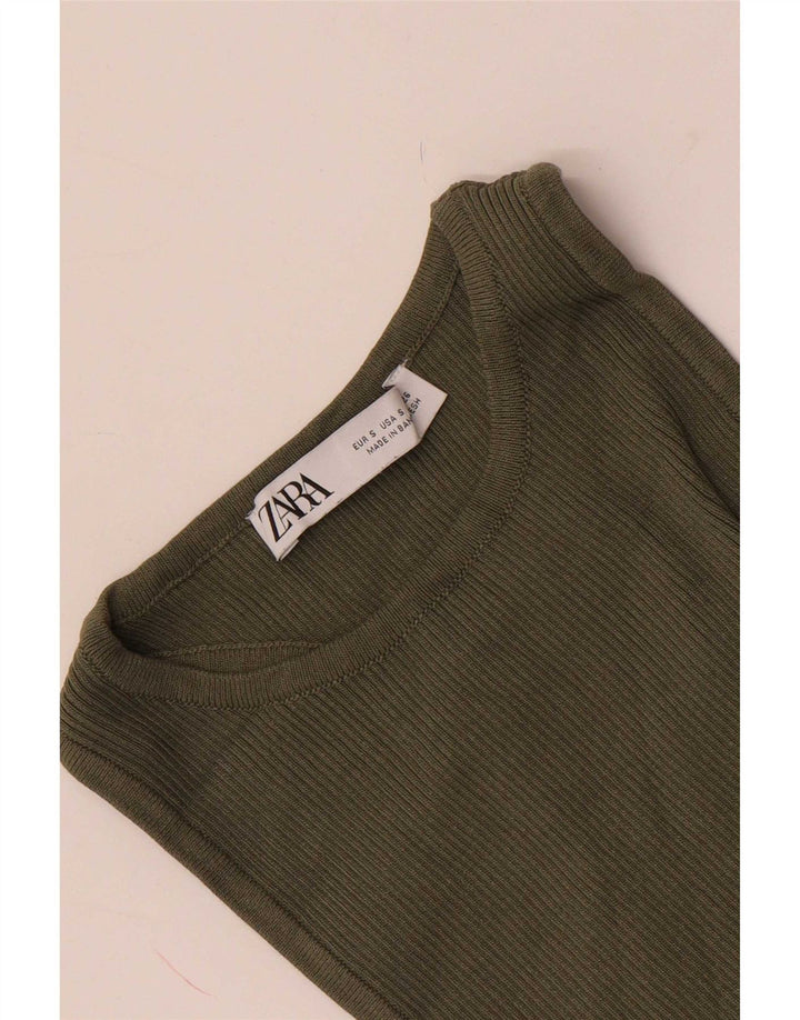 Zara Femme Débardeur UK 8 Petit Kaki