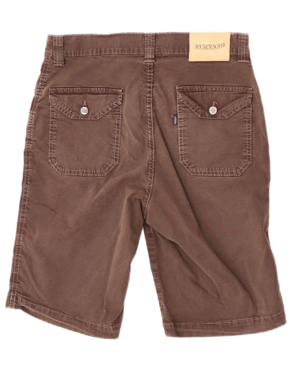 Jeckerson Mens Bermuda Shorts W30 Medium Brown Cotton