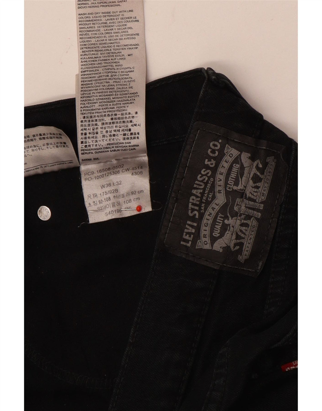Levi's Jean Slim W36 L32 Homme Noir Coton