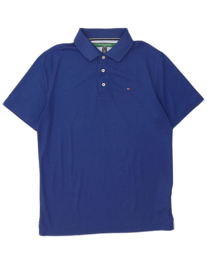 Tommy Hilfiger Polo de Golf Homme Bleu Moyen Polyester