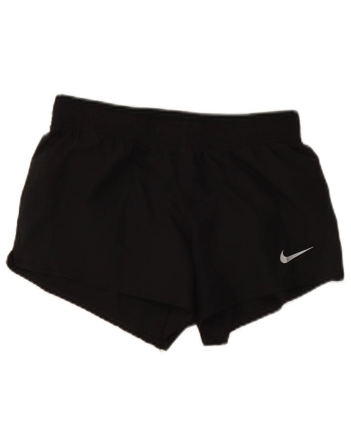Nike Short de sport Dri Fit pour femme UK 8 Small Noir Polyester