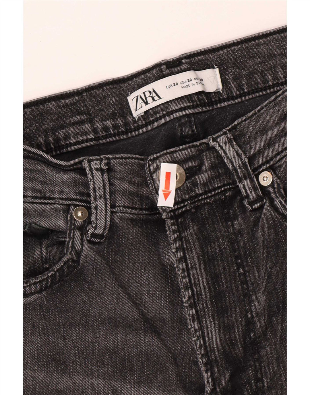 Zara Jean skinny pour homme EU 38 Small W30 L29 Gris
