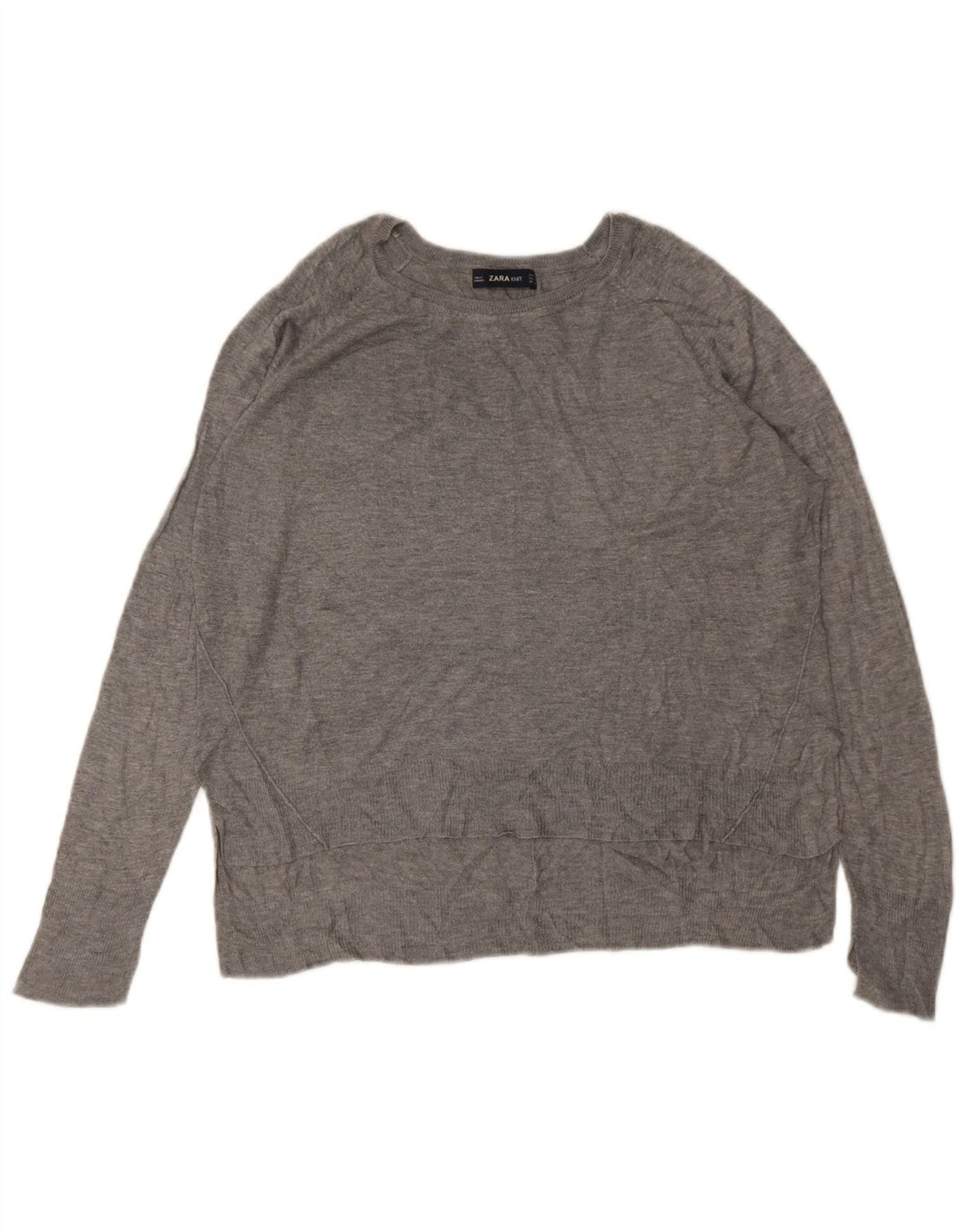 Zara Pull col bateau pour femme UK 14 Gris moyen