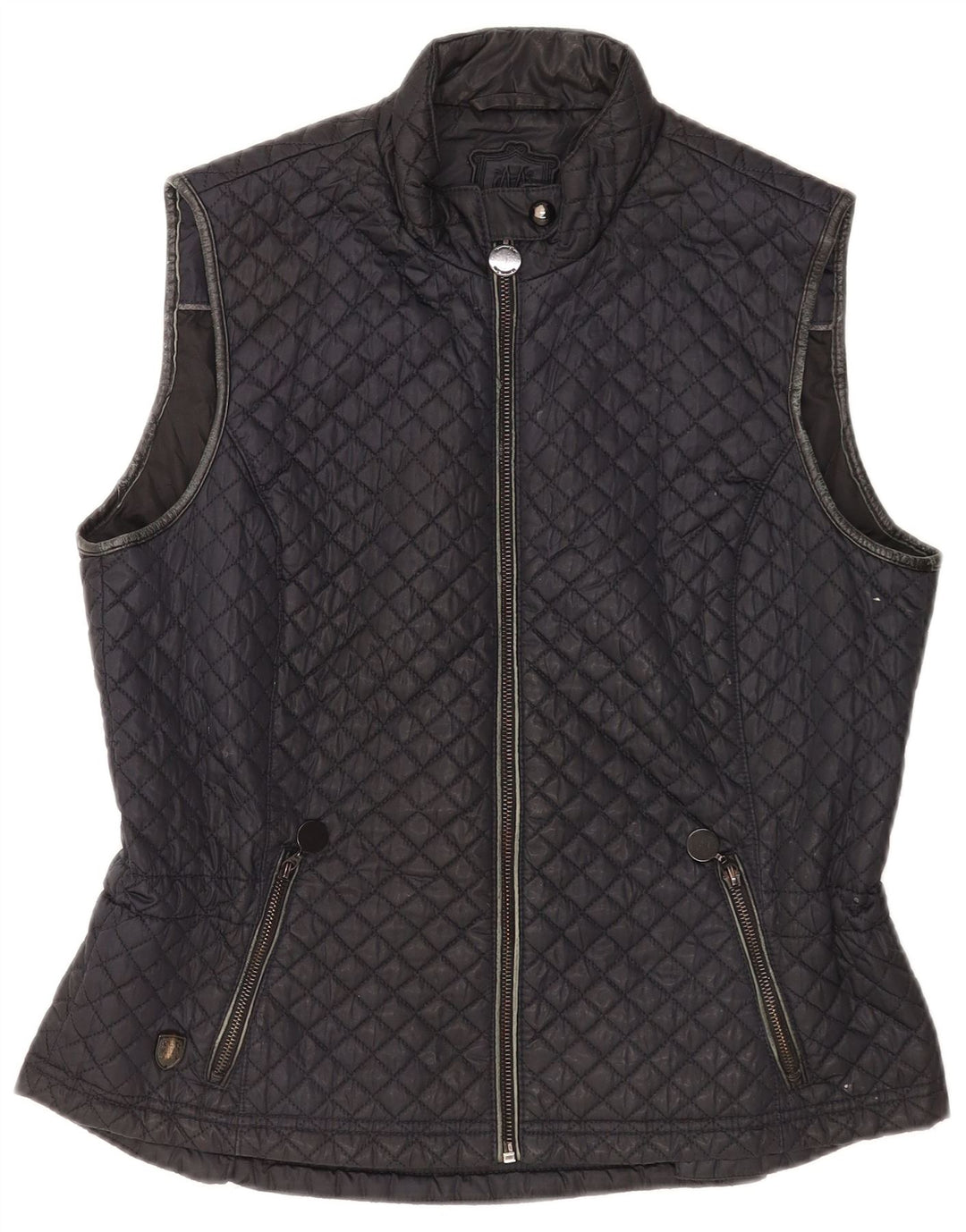 Massimo Dutti Gilet matelassé pour femme UK 18 XL Noir Polyester