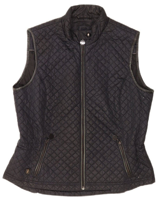Massimo Dutti Gilet matelassé pour femme UK 18 XL Noir Polyester