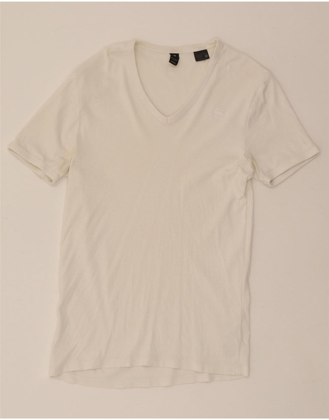 G-STAR Mens T-Shirt Top Medium White Cotton Vintage G-Star and Second-Hand G-Star from Messina Hembry 