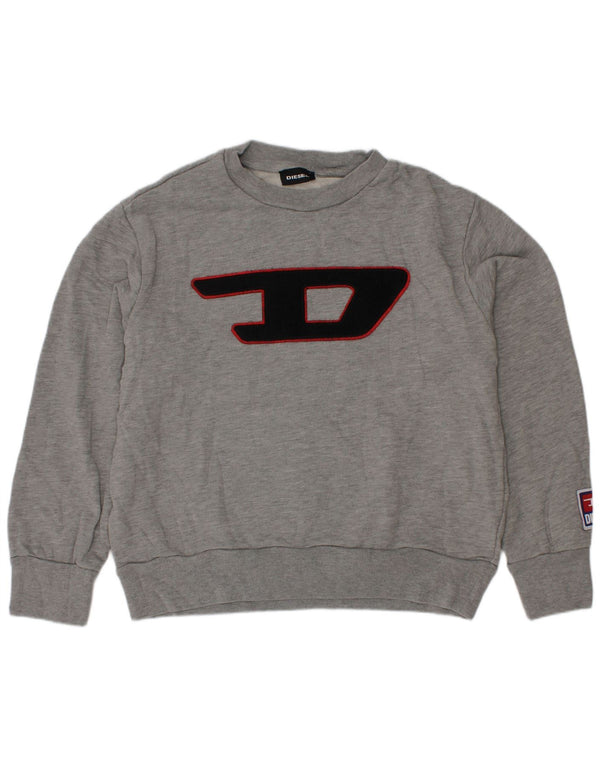 Diesel Sweat-shirt graphique pour garçon 7-8 ans Gris Coton