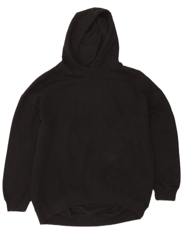 Zara Pull à capuche surdimensionné pour femme UK 10 Petit Noir Polyester