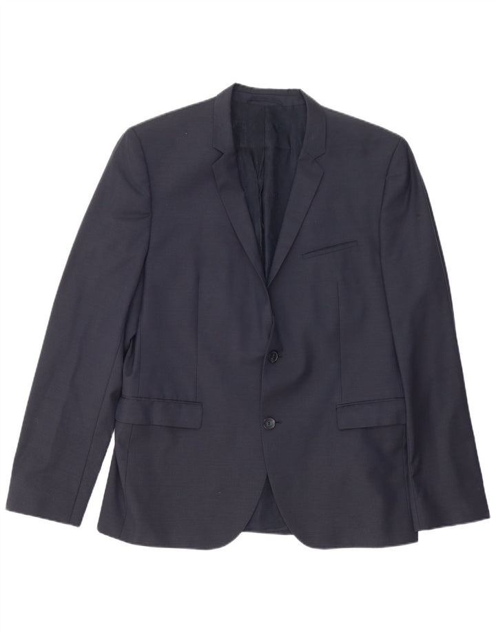 Hugo Boss Veste blazer à 2 boutons pour homme UK 54 2XL Bleu marine Laine