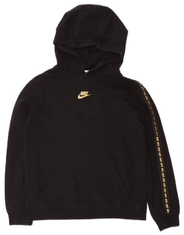 Nike Pull à capuche graphique pour garçon 12-13 ans Grand Noir Coton