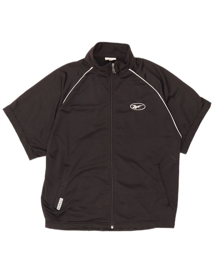 Reebok Veste de Survêtement Graphique à Manches Courtes Homme Noir Moyen