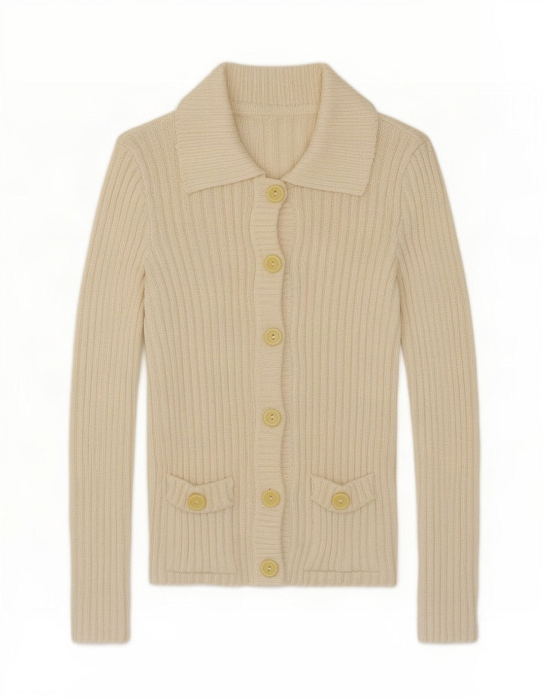 vintage Femme Cardigan Pull Moyen Blanc Cassé