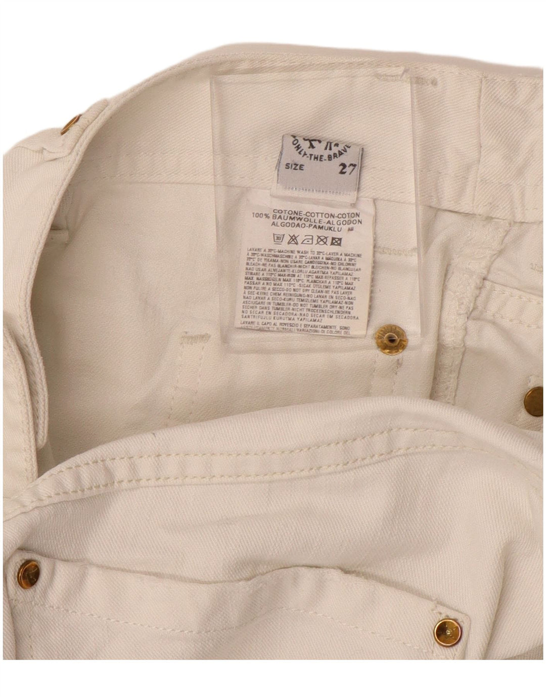 DIESEL Jean droit femme W27 L29 coton blanc