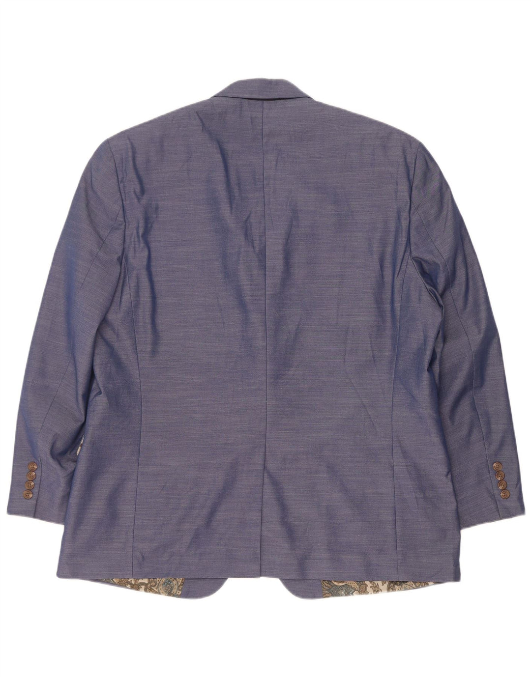 Chaps Veste Blazer 2 Boutons Homme UK 46 3XL Bleu Moucheté Polyester