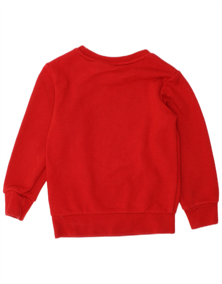 ADIDAS Sweat-shirt graphique fille 2-3 ans rouge coton