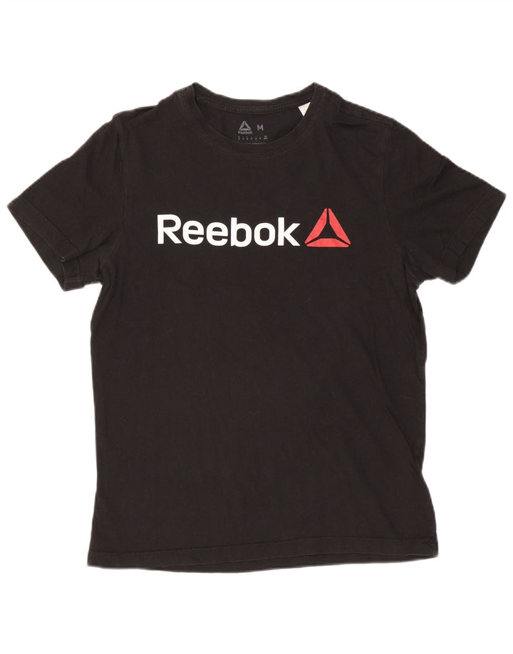 Reebok T-Shirt Graphic Homme Noir Moyen Coton