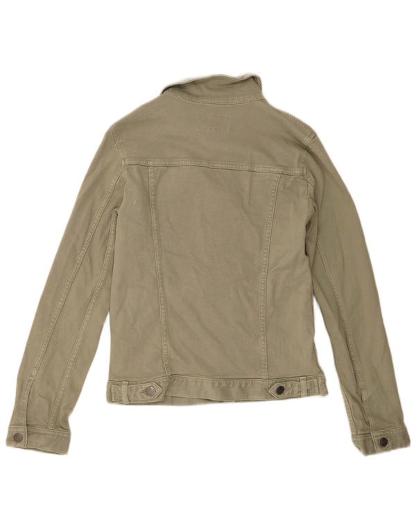 Fat Face Veste en jean pour femme UK 6 XS Kaki Coton