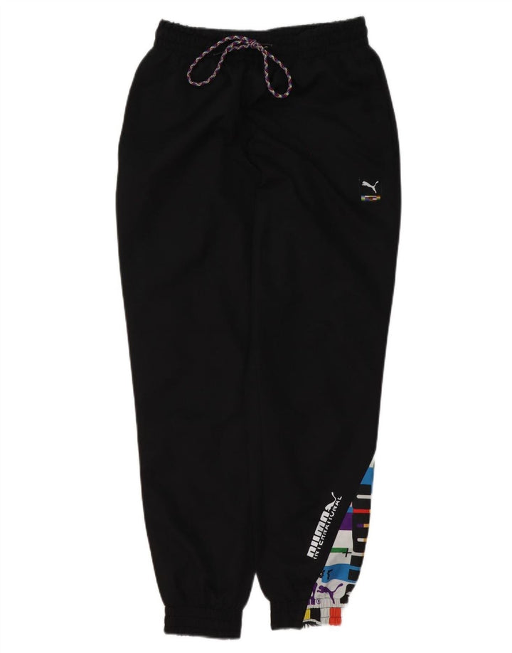 PUMA Pantalon de survêtement graphique pour hommes, petit, noir, polyester