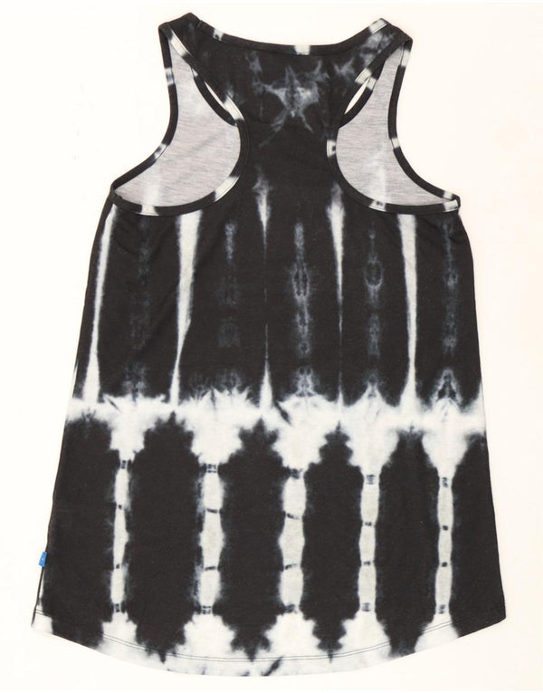 Adidas Débardeur graphique pour femme UK 6 XS Noir Tie Dye Polyester