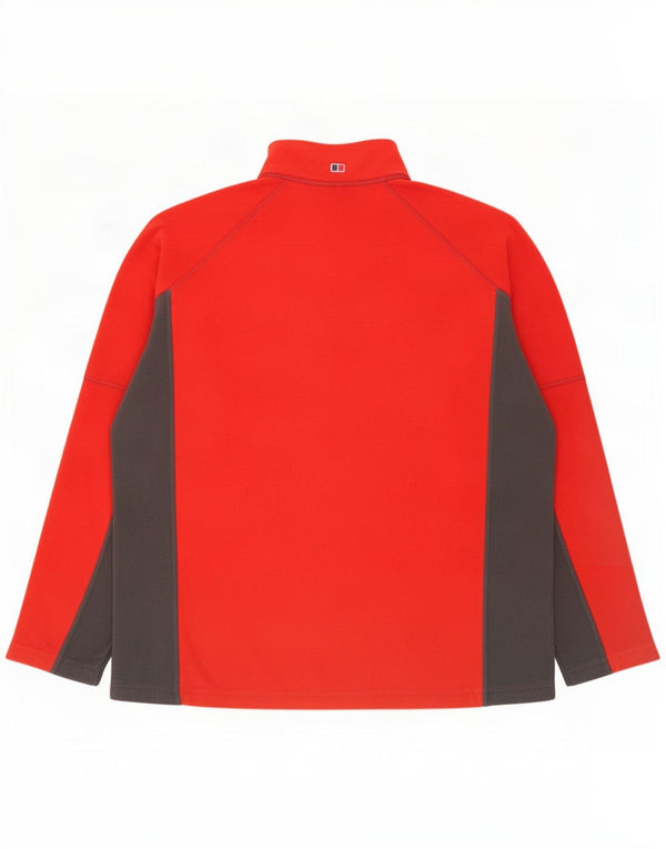 Berghaus Pull Polaire Col Zippé Homme XL Rouge Colorblock