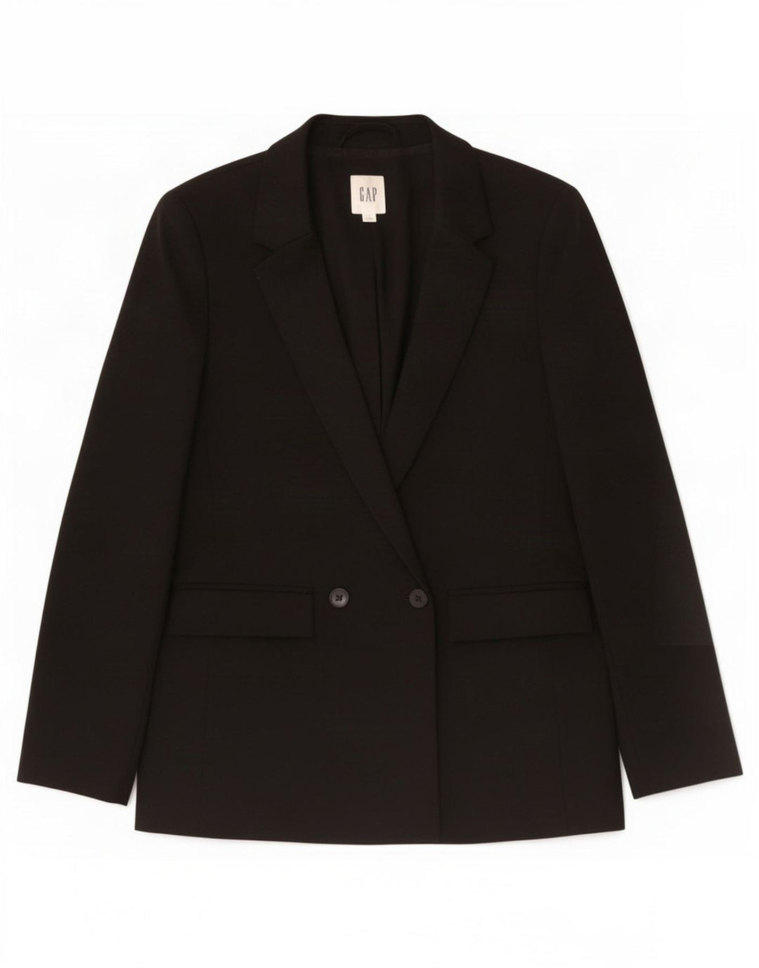 Gap Veste blazer surdimensionnée à double boutonnage pour femme UK 6 XS Noir Polyester