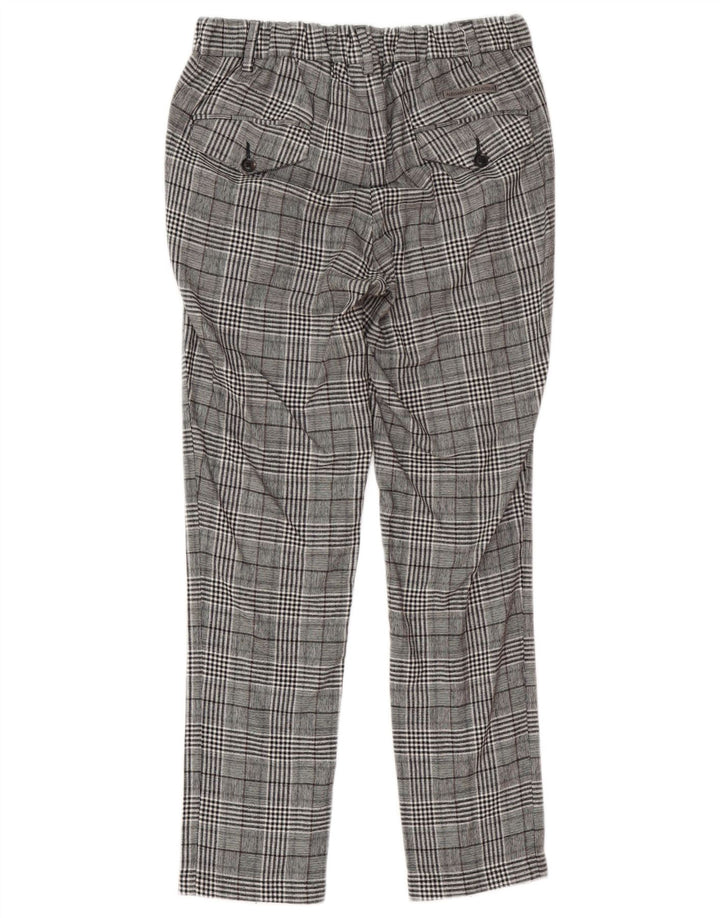 Alessandro Dell'Acqua Pantalon de costume pour femme IT 44 Medium W30 L29 Gris à carreaux