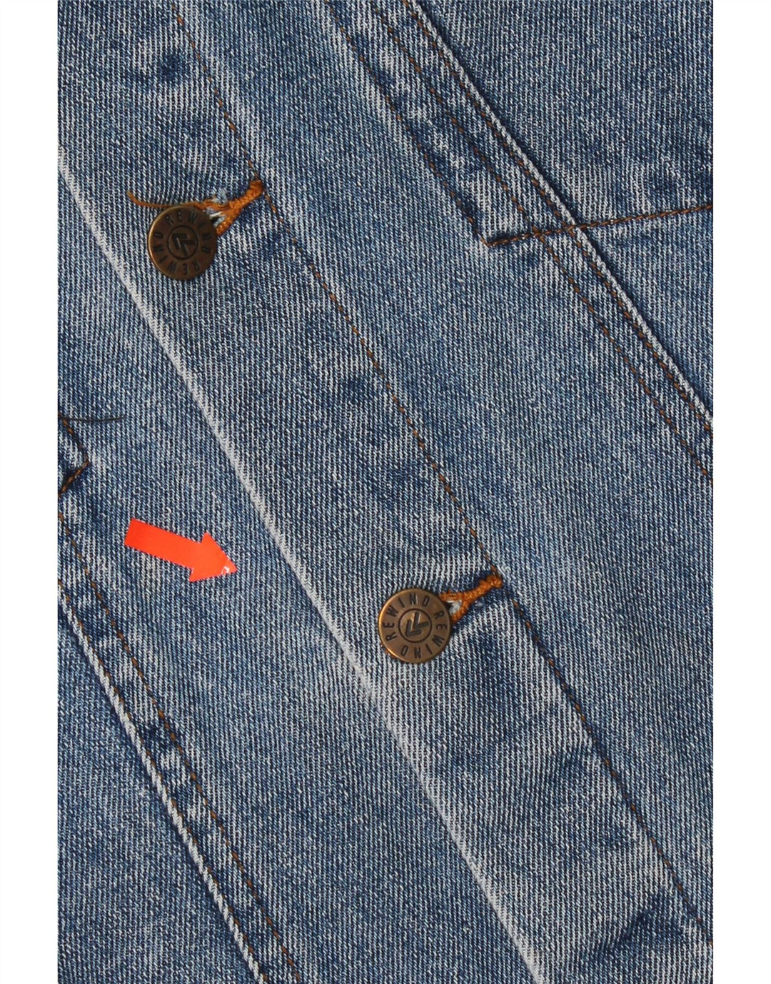 Rewino Veste en jean pour homme UK 40 Large Bleu Coton