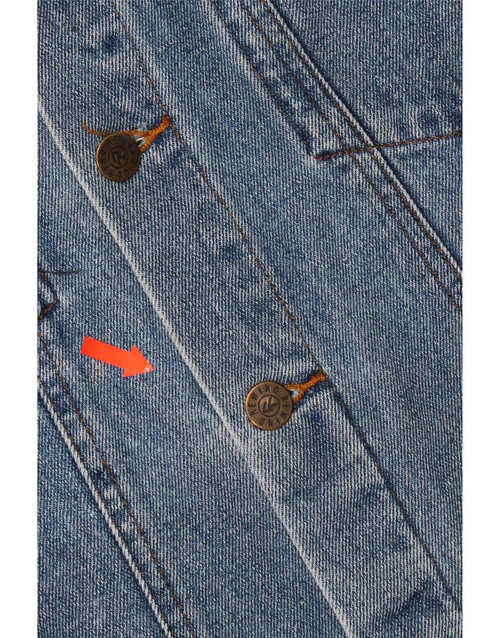 Rewino Veste en jean pour homme UK 40 Large Bleu Coton