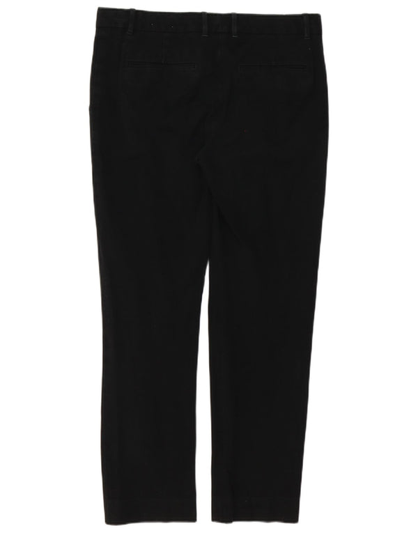 Gap Womens Straight Chino Trousers UK 12 Medium W32 L29 Black Cotton