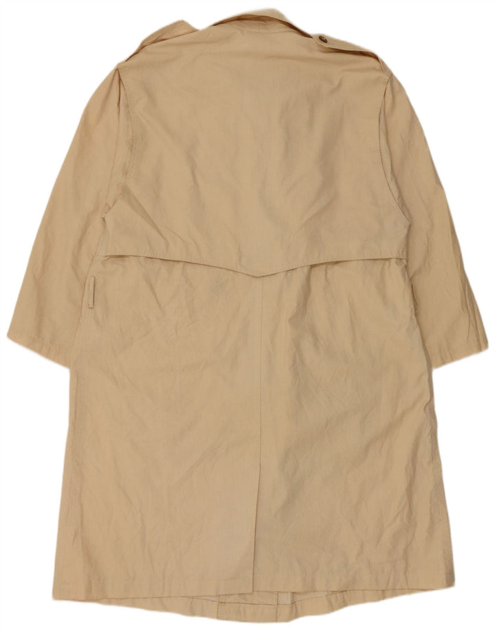 vintage Mens Double Breasted Trench Coat UK 38 Beige Moyen