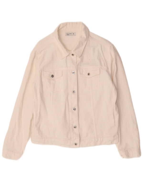 Calliope Womens Denim Jacket UK 18 XL White