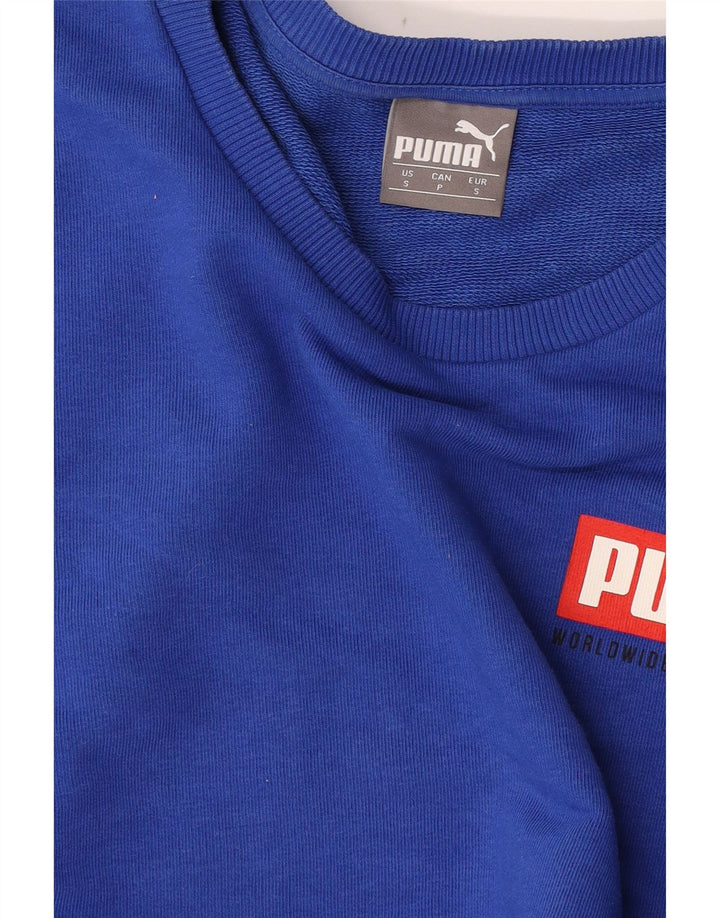 Puma Sweat-Shirt Graphique Homme Bleu Taille Small