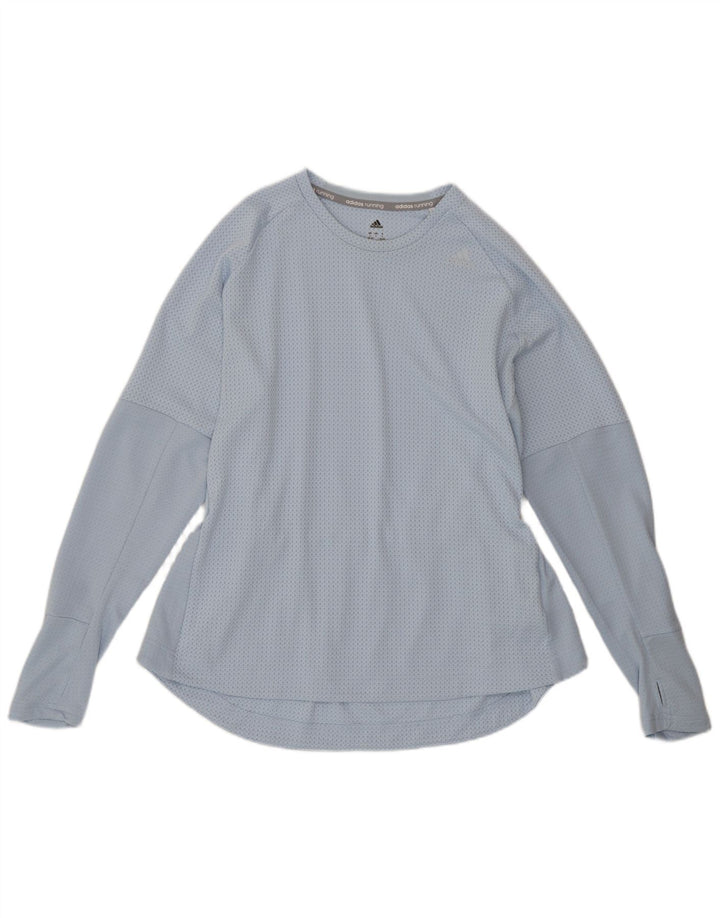 Adidas Haut à manches longues pour femme UK 16/18 Large Bleu Polyester