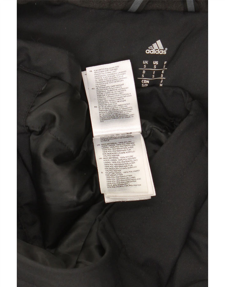 Adidas Parka à capuche pour homme UK 36 Petit nylon noir