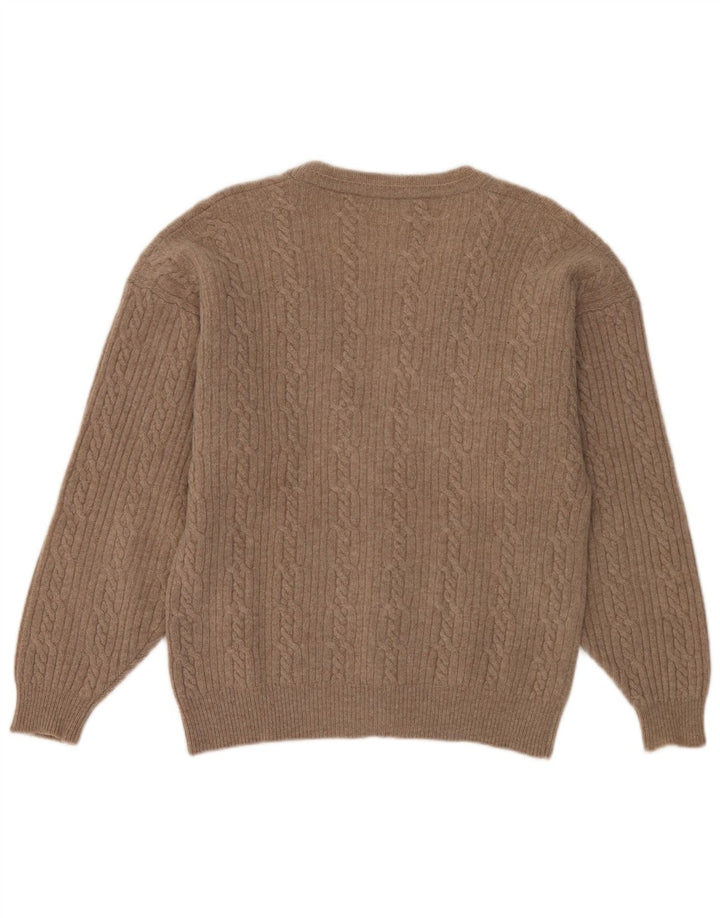 Commander Pull Cardigan Homme IT 50 Laine d'Agneau Beige Moyen
