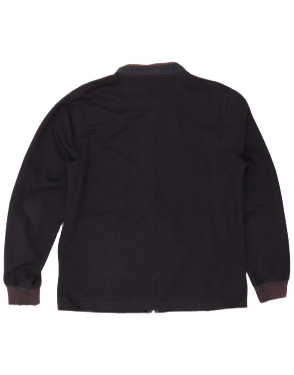 Massimo Dutti Veste de survêtement pour homme XL en coton color block bleu marine
