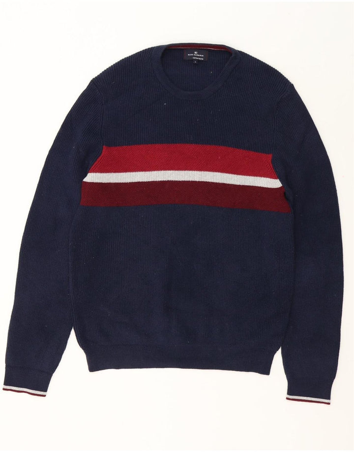 Marks & Spencer Pull à col rond Blue Harbour pour homme, grand bleu marine