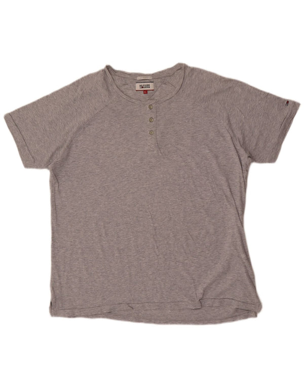 Tommy Hilfiger T-Shirt Homme Top XL Gris Coton