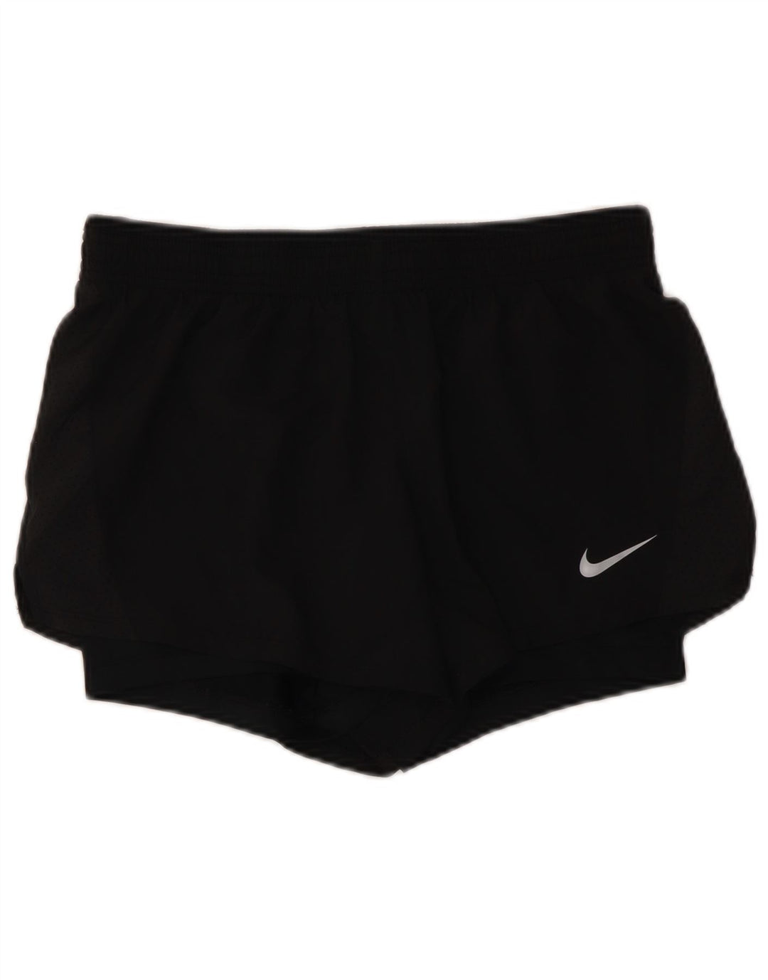 NIKE Short de sport Dri Fit pour femme UK 14 Noir moyen Polyester