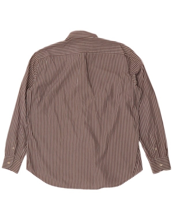 Harmont & Blaine Chemise coupe régulière pour homme 2XL en coton rayé marron