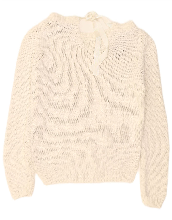 Massimo Dutti Pull col bateau pour femme UK 14 Blanc moyen