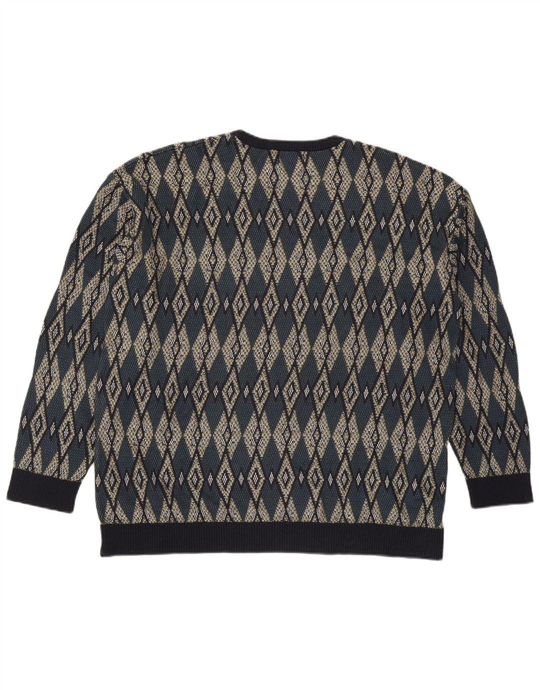 Zara Pull ras du cou pour homme XL Multicolore Argyle/Diamond Acrylique