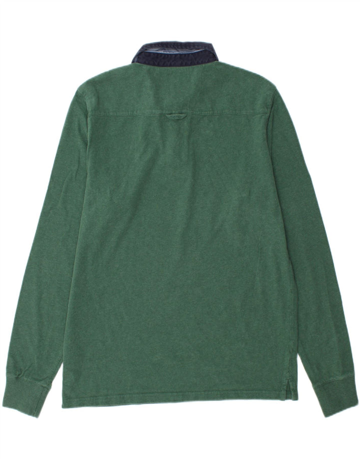 GANT Polo de rugby à manches longues pour homme en coton vert Large
